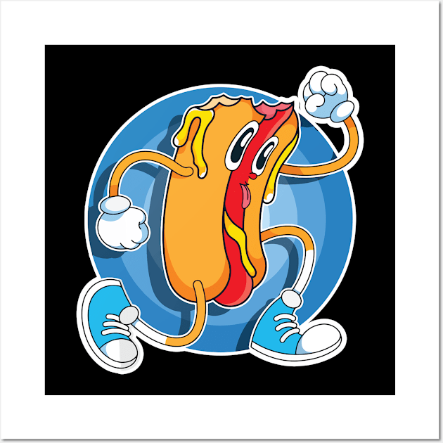 funny hot dog  check out our FAQ Wall Art by Sophroniatagishop